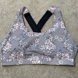 Pink Floral Fabletics Sports Bra